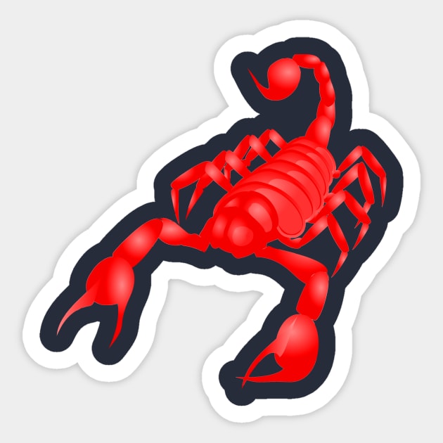 Red Scorpion Sticker by hudayadi